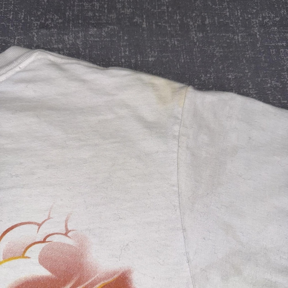 VINTAGE Hard Rock Cafe Shirt Mens Medium White Los Angeles Graphic Made USA 90s - Picture 4 of 10